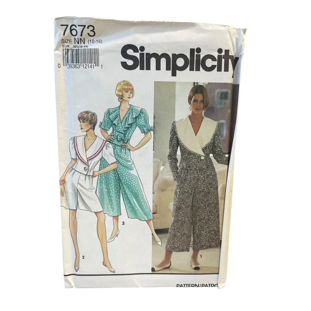 Simplicity 7673 Misses Culottes & Top Sewing Pattern Size 10-16 Vintage